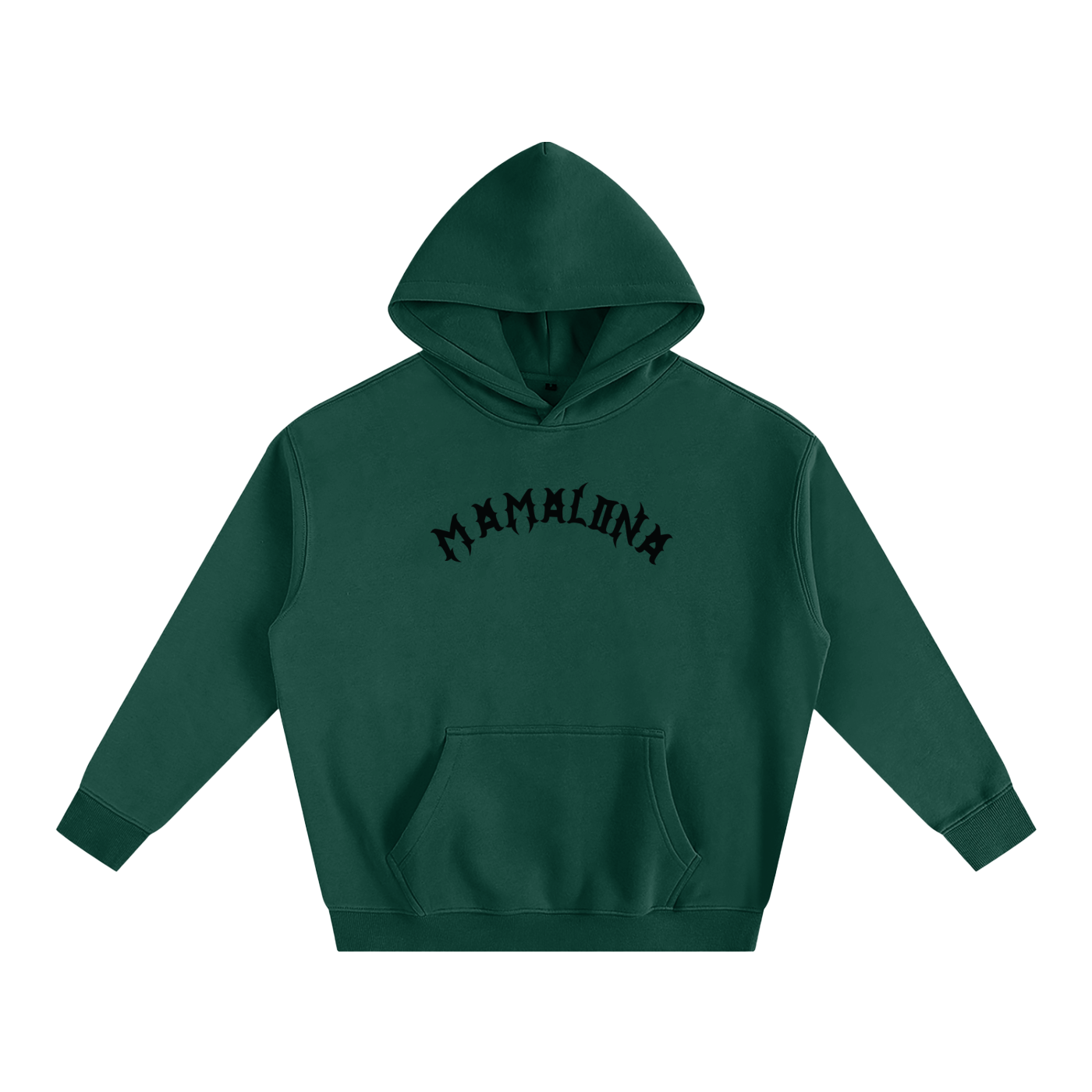 Mamalona Rose & Gothic “M” Hoodie – Dark Edition (White)