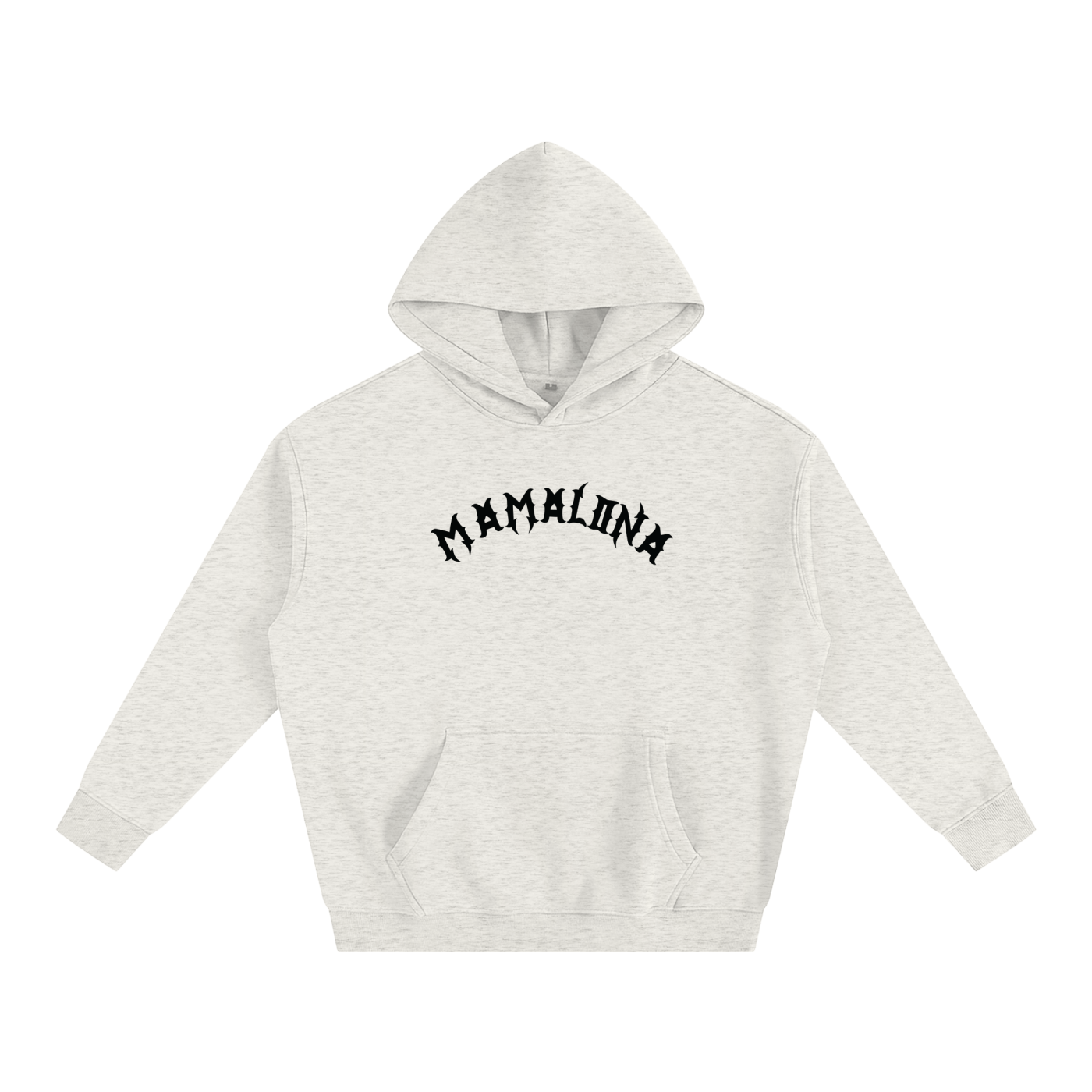 Mamalona Rose & Gothic “M” Hoodie – Dark Edition (White)