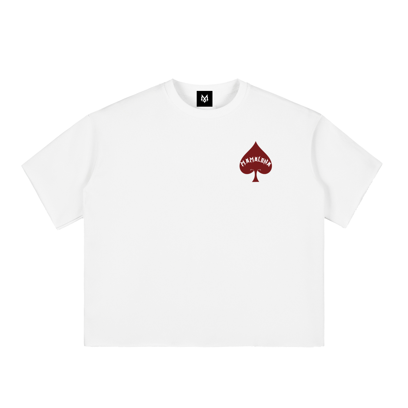Mamalona Oversize Ace of Spades Rose Tee – Dark Edition