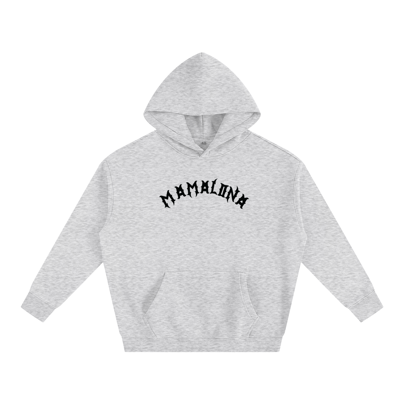 Mamalona Rose & Gothic “M” Hoodie – Dark Edition (White)