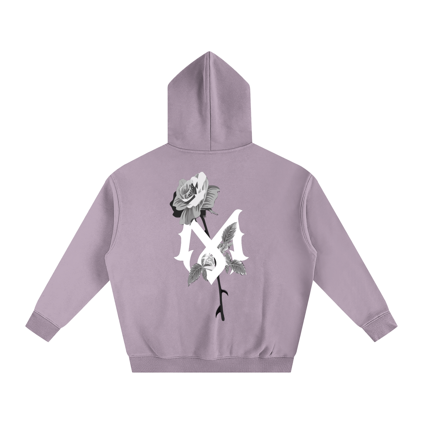 Mamalona Oversize Rose & Gothic “M” Premium Hoodie – Streetwear Essential