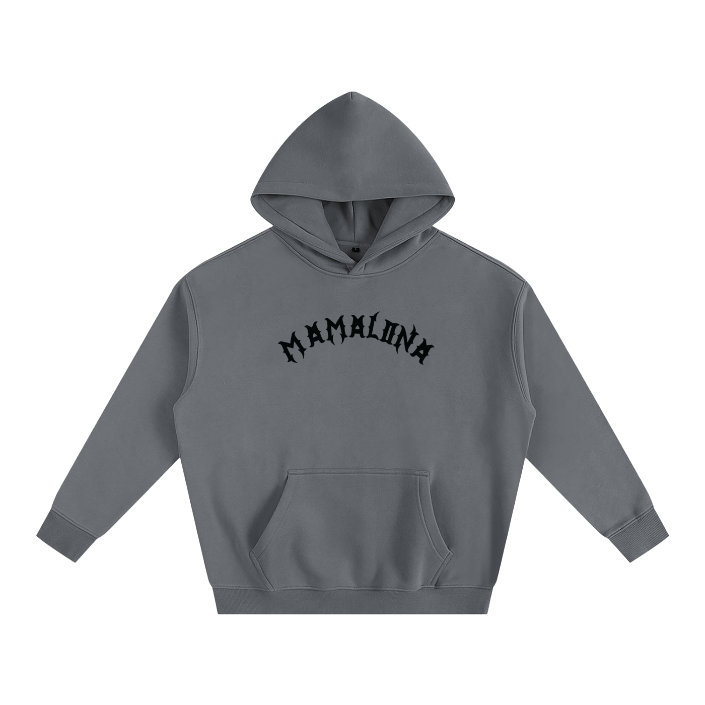 Mamalona Rose & Gothic “M” Hoodie – Dark Edition (White)
