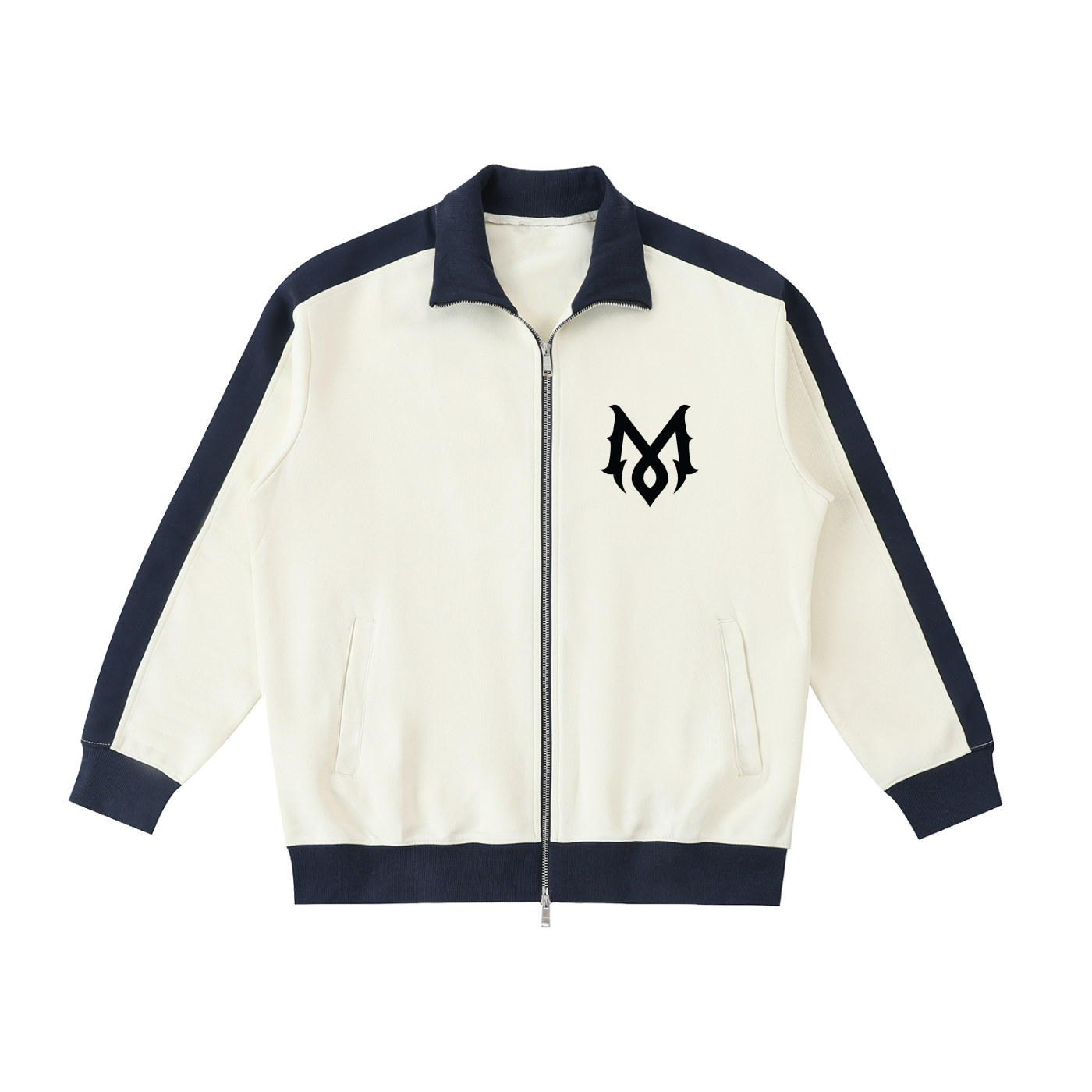 MAMALONA Dice Track Jacket – Cream & Black Edition