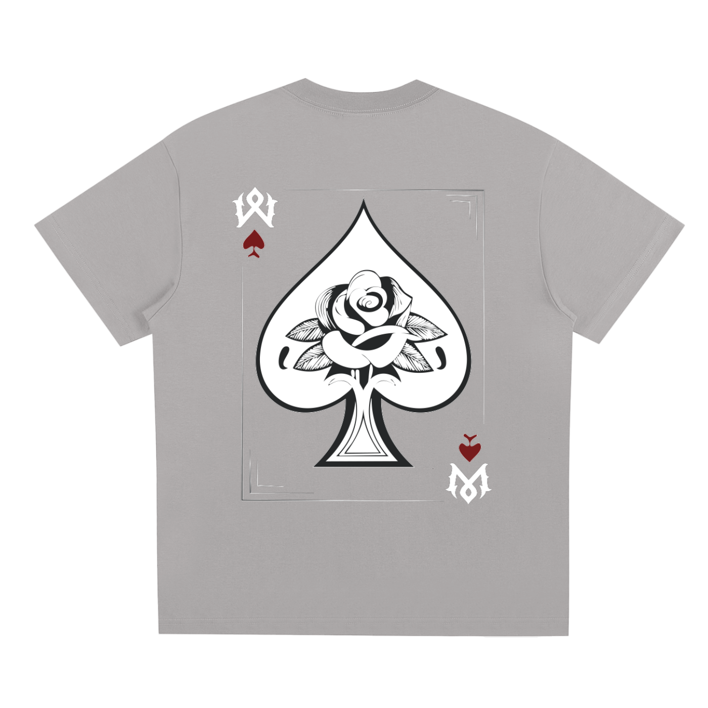 Mamalona Oversize Ace of Spades Rose Graphic Tee – Premium Streetwear