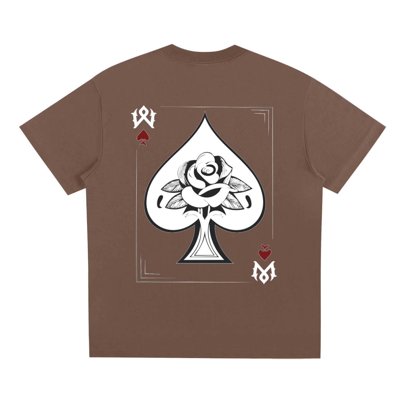 Mamalona Oversize Ace of Spades Rose Graphic Tee – Premium Streetwear