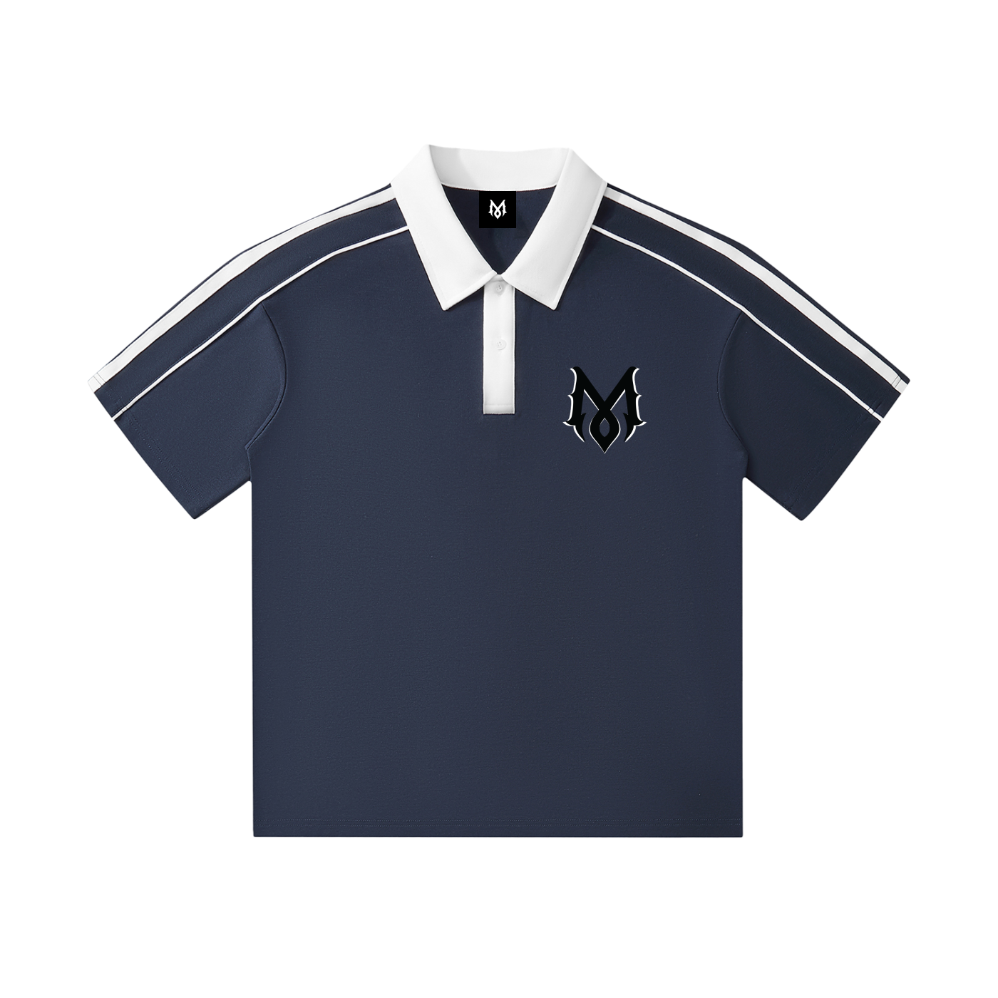 MAMALONA Dice Polo Shirt – White & Black Streetwear, Made in Mexico
