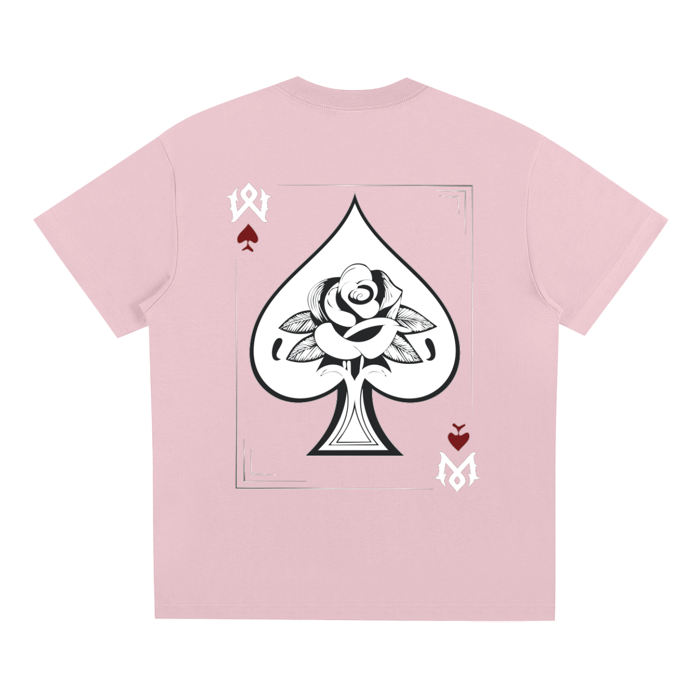Mamalona Oversize Ace of Spades Rose Graphic Tee – Premium Streetwear